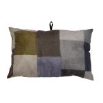 fabric pillow with patchwork print