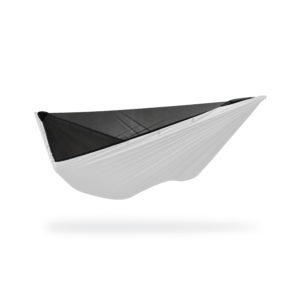 Black and White Asymmetrical Hammock with Bugnet