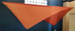 orange versatile asymmetrical tarp
