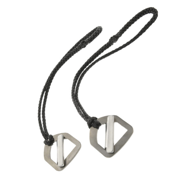 Pair of Titanium Cinch Buckles used for hammock suspension from Dutchware gear