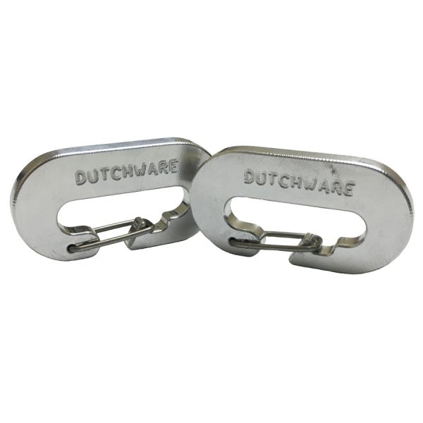 Pair of Dutch Biner clips for hammock suspension from Dutchware gear