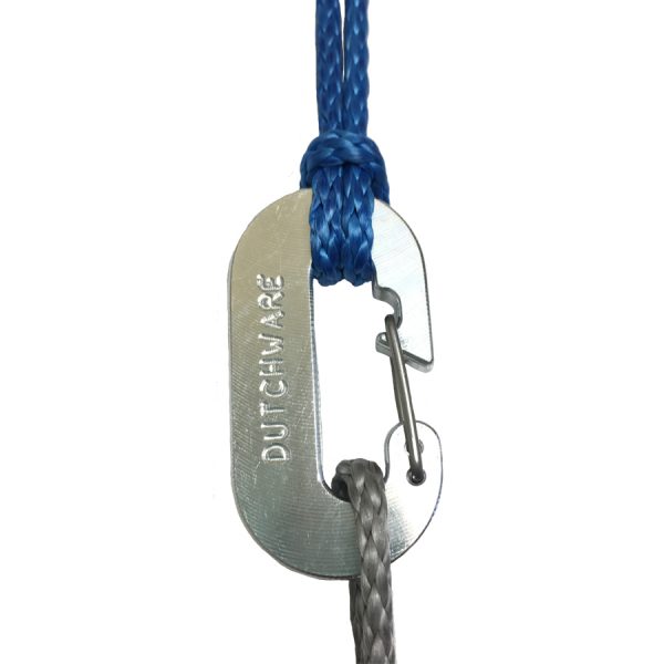 Dutch Biner Clip attached to rope for suspension of hammock from Dutchware Gear