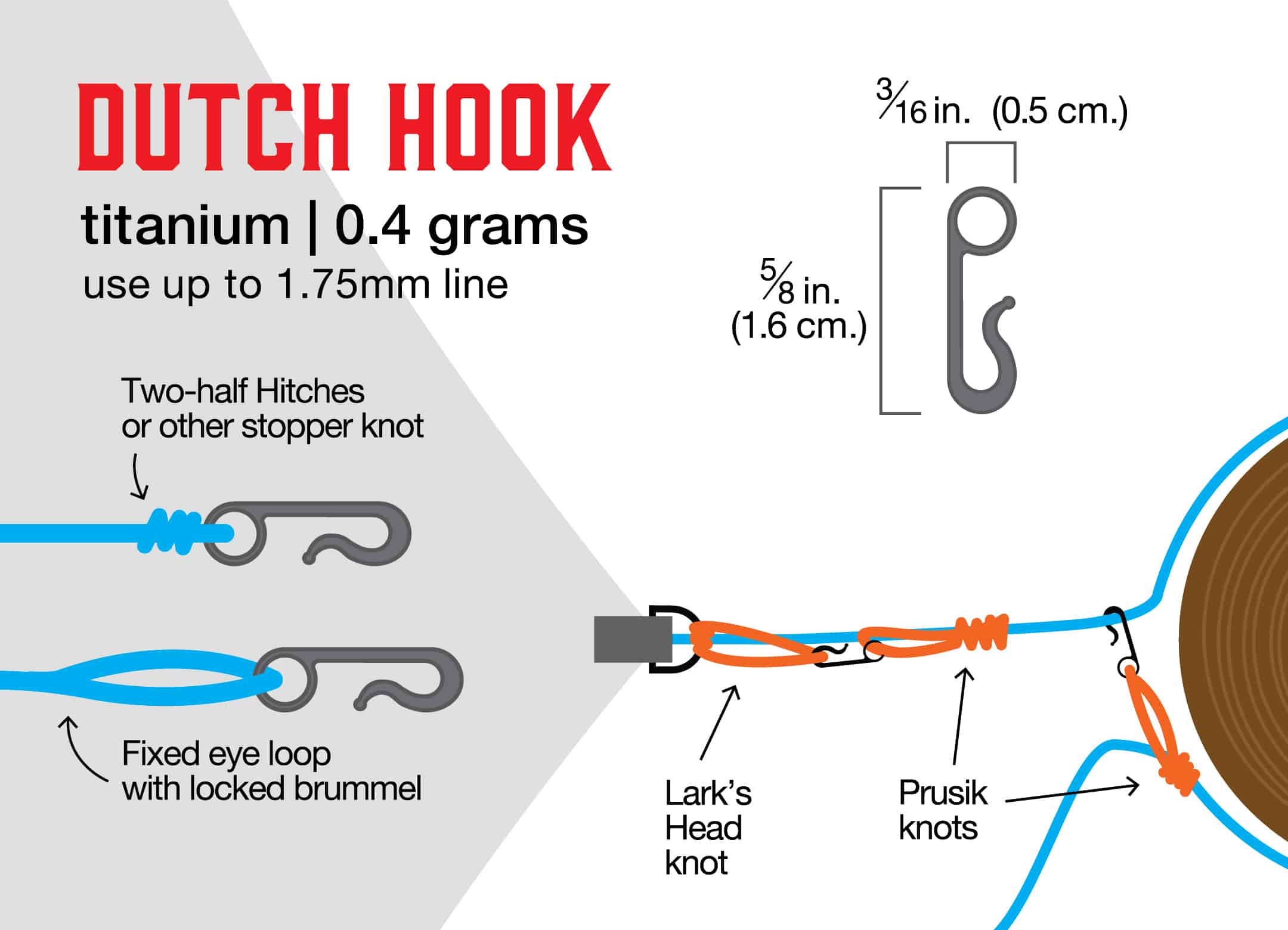 Titanium Dutch Hooks (Single)