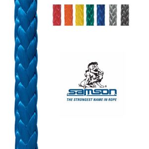 7 different shades of 1/4 Amsteel Blue Rope (by the foot)