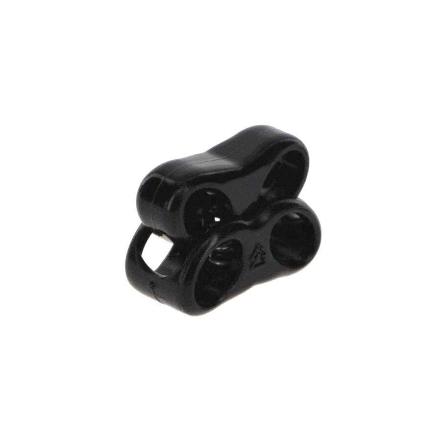 Ravenox Surmount Dual Cord Lock | Plastic Cord Toggle Stoppers Black / 100 Pack