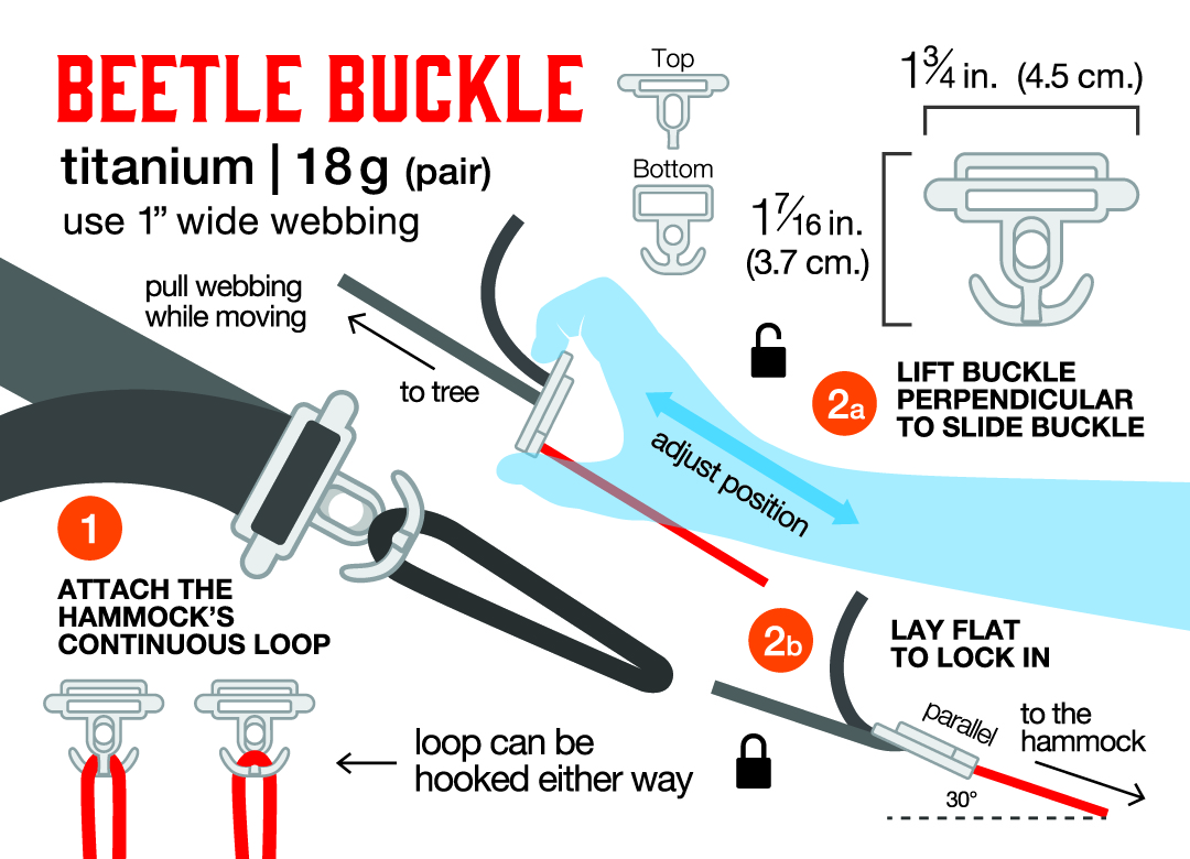 Beetle Buckle Complete Hammock Suspension