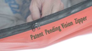 a close up of Dutchware's patent pending vision zipper