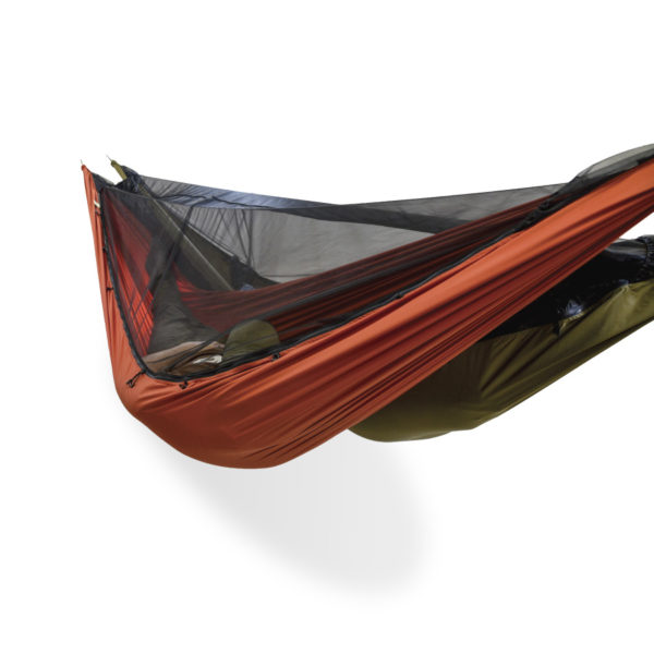 Double dutch hammock with bugnet side view