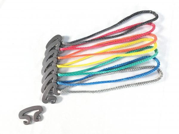 spliced Mantis clips with the rope for daisy chain webbing for suspension of hammocks from Dutchware gear