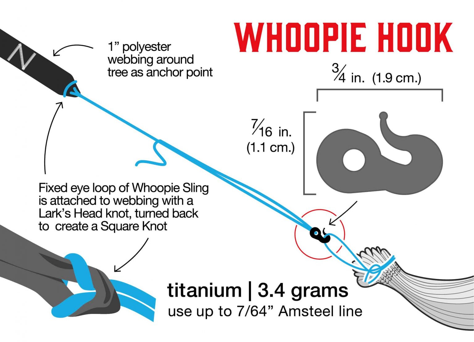 Woobie Rope Amsteel® Whoopie Slings w/ Whoopie Hooks