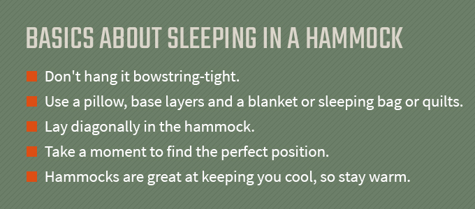 basics about sleeping in a hammock