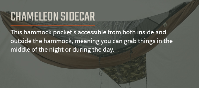 chameleon sidecar is accessible from inside and outside the hammock