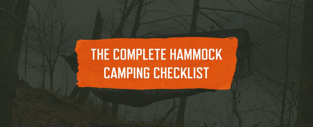 the complete hammock camping checklist graphic
