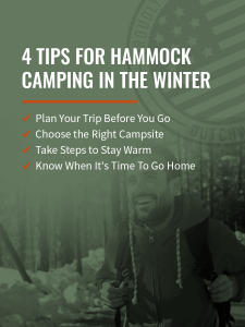 4 tips for hammock camping in the winter