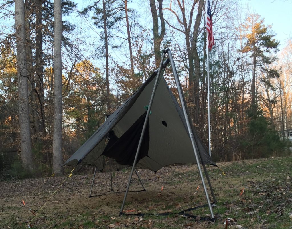 putting up a hammock without trees