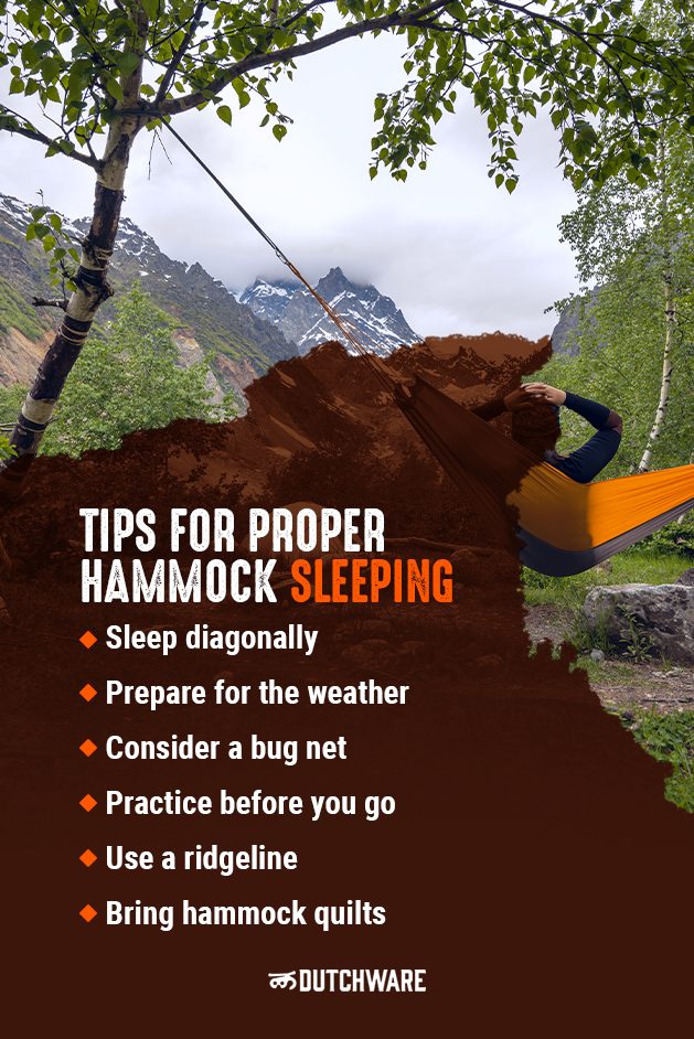 tips for a good night of sleep in a hammock