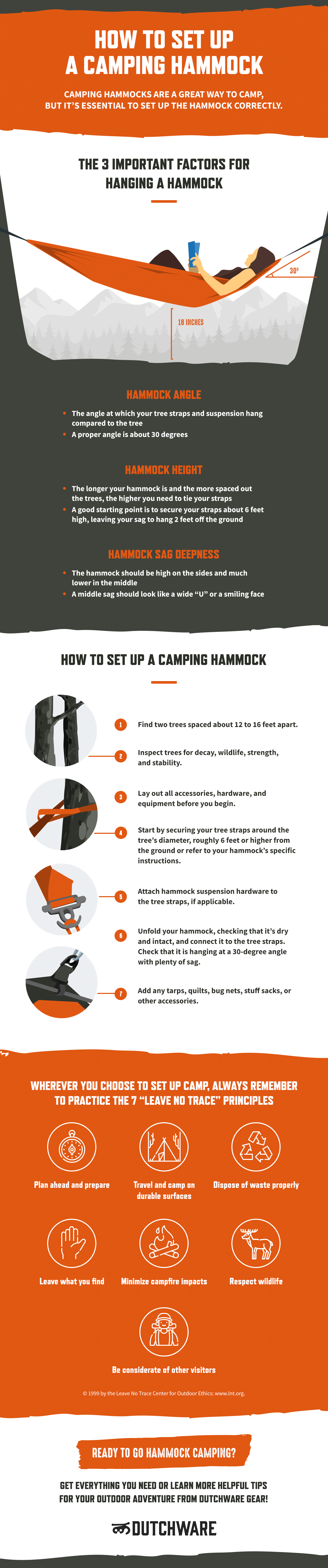 how to set up a camping hammock